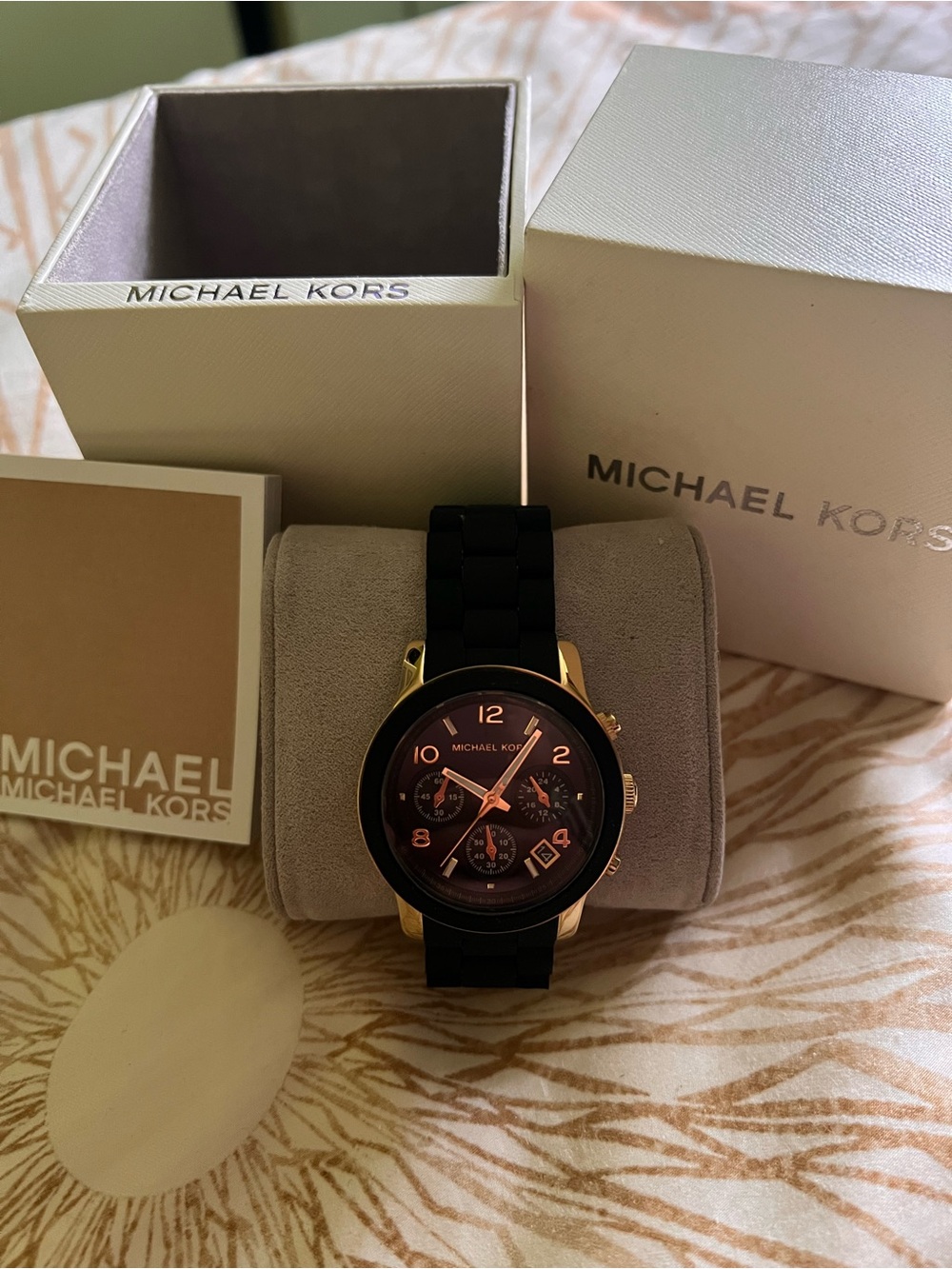 Michael Kors Black and Gold Chronograph Watch - Picture 2 of 4